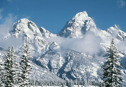 60. Grand Teton in Wyoming is the highest summit of the Teton Range.