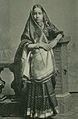 Girl in Gujarati sari; in this style, the loose end is worn on the front