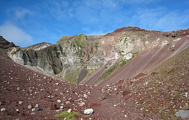 Rift zone on Mount Tarawera