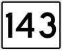 State Route 143 marker