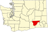 标示出富兰克林县位置的地图