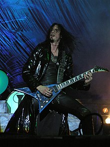 Oscar Dronjak during HammerFall concert on Masters of Rock 2007 festival.