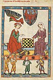 Otto IV of Brandenburg playing chess with a woman, 1305 to 1340