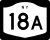 New York State Route 18A marker