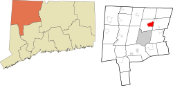 Winsted's location within the Northwest Hills Planning Region and the state of Connecticut