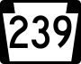 Pennsylvania Route 239 marker