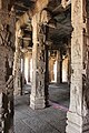 Pillared hall in Raghunatha temple, Hampi