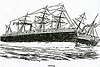 Newspaper illustration of SS City of Chester run over by RMS Oceanic