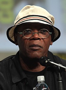 Jackson wearing a bucket hat at the 2014 San Diego Comic-Con