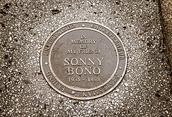 The plaque honoring Bono