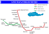 Map of the Tbilisi Metro.