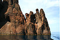 Red Rhyolite cliffs.