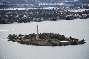 Westward view of the island