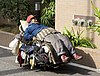 Homeless man in Tokyo, Japan