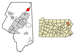 Location of Carbondale in Lackawanna County, Pennsylvania