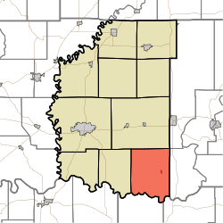 Location of Reeve Township in Daviess County