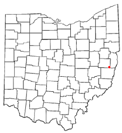 Location of Harrisville, Ohio
