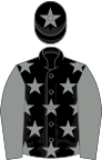 Black, grey stars and sleeves, star on cap