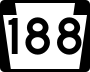 Pennsylvania Route 188 marker