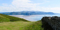 View across the Conwy estuary from the Great Orme to Penmaenmawr and Snowdonia (Eryri)