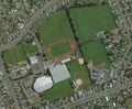 Satellite view of Surrey Park featuring the SIT Zero Fees Velodrome (right) and ILT Stadium Southland.