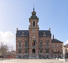 Anderlecht's Municipal Hall seen from the Place du Conseil/Raadsplein