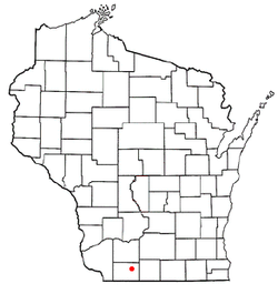 Location of Lamont, Wisconsin
