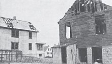 A badly burned house