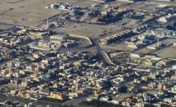 Aerial view of the northeastern boundary of Hazm Al Markhiya