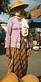 Batik sarong worn by female hat seller, Yogkakarta