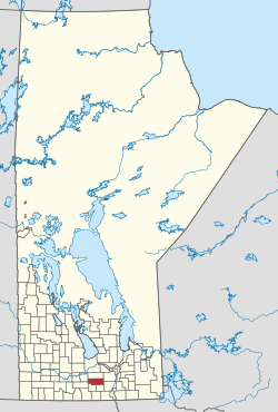 Location of Dufferin in Manitoba