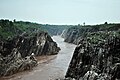 The river Narmada flowing downstream after the Dhuandhar falls.