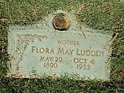 Grave of Flora May Gillett Ludden (1890-1953) Co-founder of the city of Surprise, Arizona.