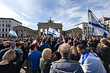 Pro-Israeli protest in Berlin on 8 October