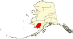 标示出迪灵汉人口普查区Census Area位置的地图