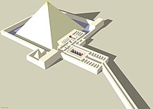 Computer generated model of Nyuserre's pyramid complex