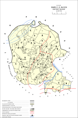 Map of Simri in Simri block