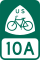 U.S. Bicycle Route 10A marker