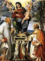 The Virgin Mary with the Baby Jesus, Saint Bernard of Clairvaux, and Saint Prosper