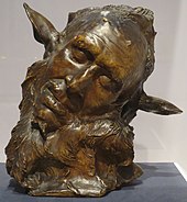 The Sleeping Faun, plaster with brown patina, 1885