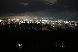 Skyline of central Cebu City at night