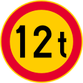 No vehicles exceeding [...] tonnes laden weight