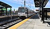 An RTD train at Fitzsimons station in 2017