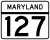 Maryland Route 127 marker