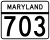 Maryland Route 703 marker