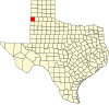 State map highlighting Parmer County