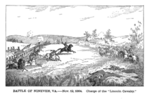 drawing showing a cavalry charge