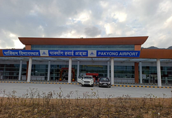 View of Pakyong Airport in Pakyong (Sikkim)
