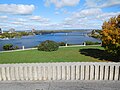 Looking downstream the Ottawa River from Kìwekì Point.