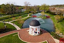 Photo of Sarah's Glen which includes the gazebo and grass area.